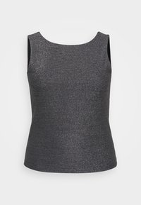 CAREA GLITTER 2 WAYS - Top - black/silver-coloured