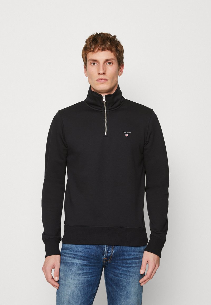 Gant Boys Black Colourblocked Cotton Sweatshirt