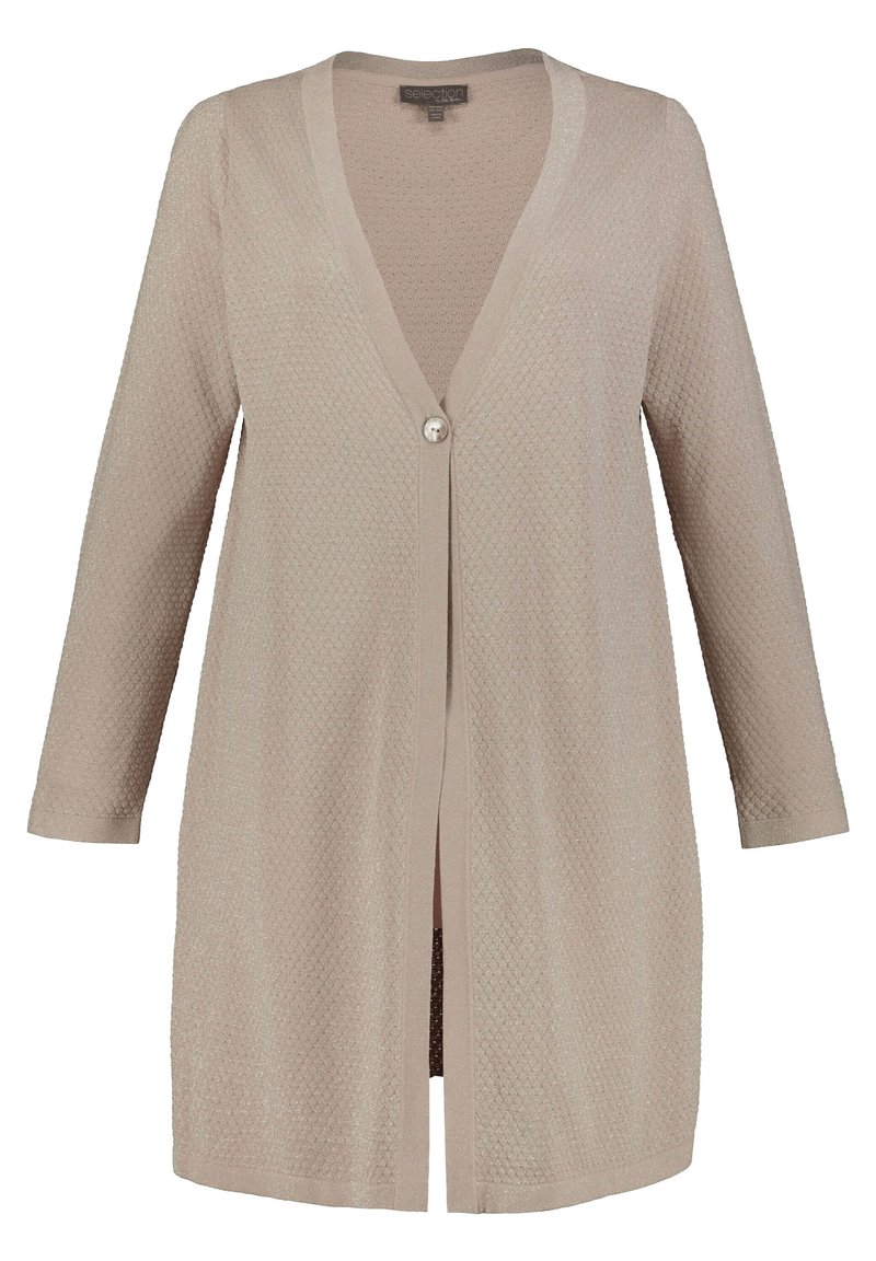 Damen Strickjacken | Ulla Popken Strickjacke vieux rose foncé/hellbraun - CH66595 Damen Strickjacken | Ulla Popken Strickjacke vieux rose foncé/hellbraun - CH66595