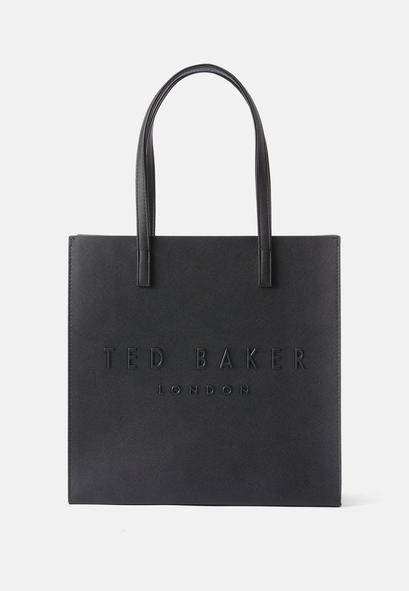 Bague preta em material sintético texturizado com o logótipo em relevo "TED BAKER LONDON", alças duplas e forma retangular.