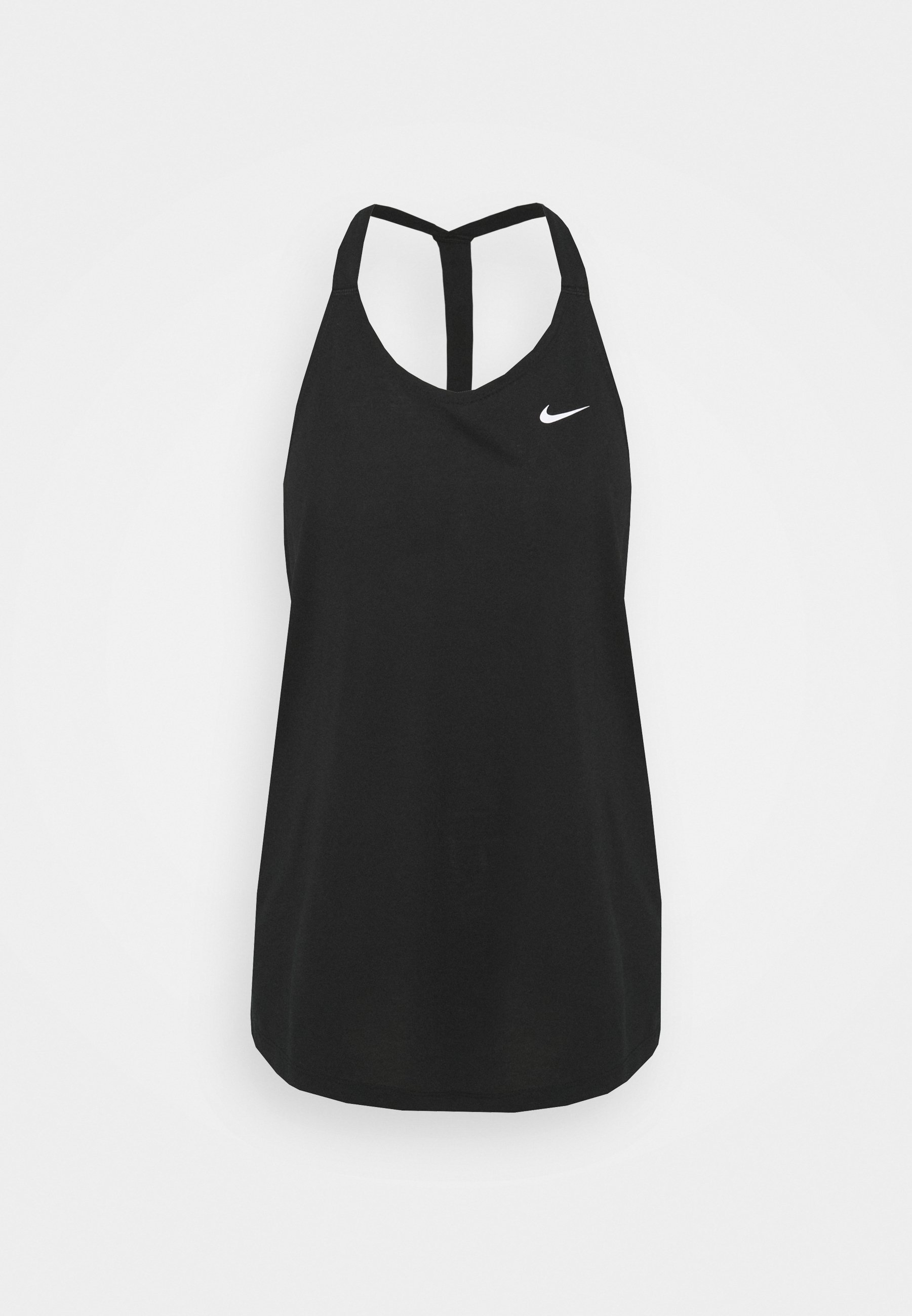 Nike Performance DRY ELASTIKA TANK - Sport T-shirt - black/white/Zwart -  Zalando.be