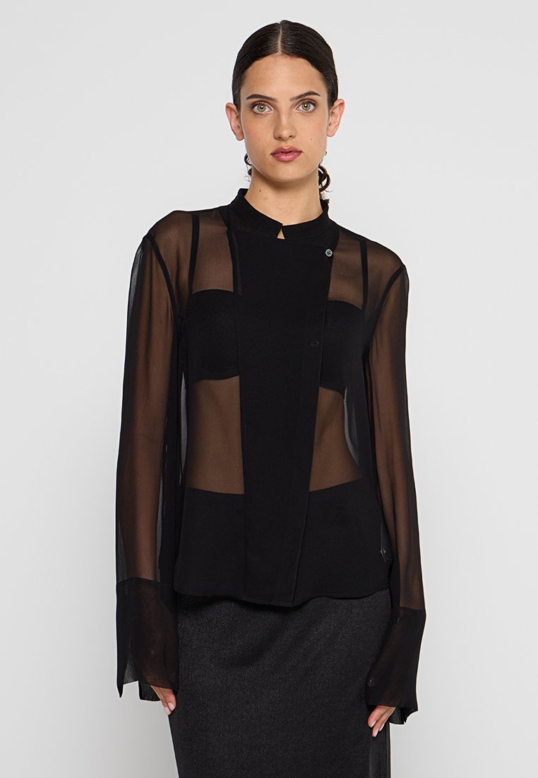 Filippa K Overhemdblouse zwart Filippa K Overhemdblouse zwart