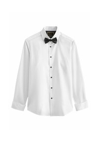 OCCASION SET - Kostymskjorta - white textured black bow tie
