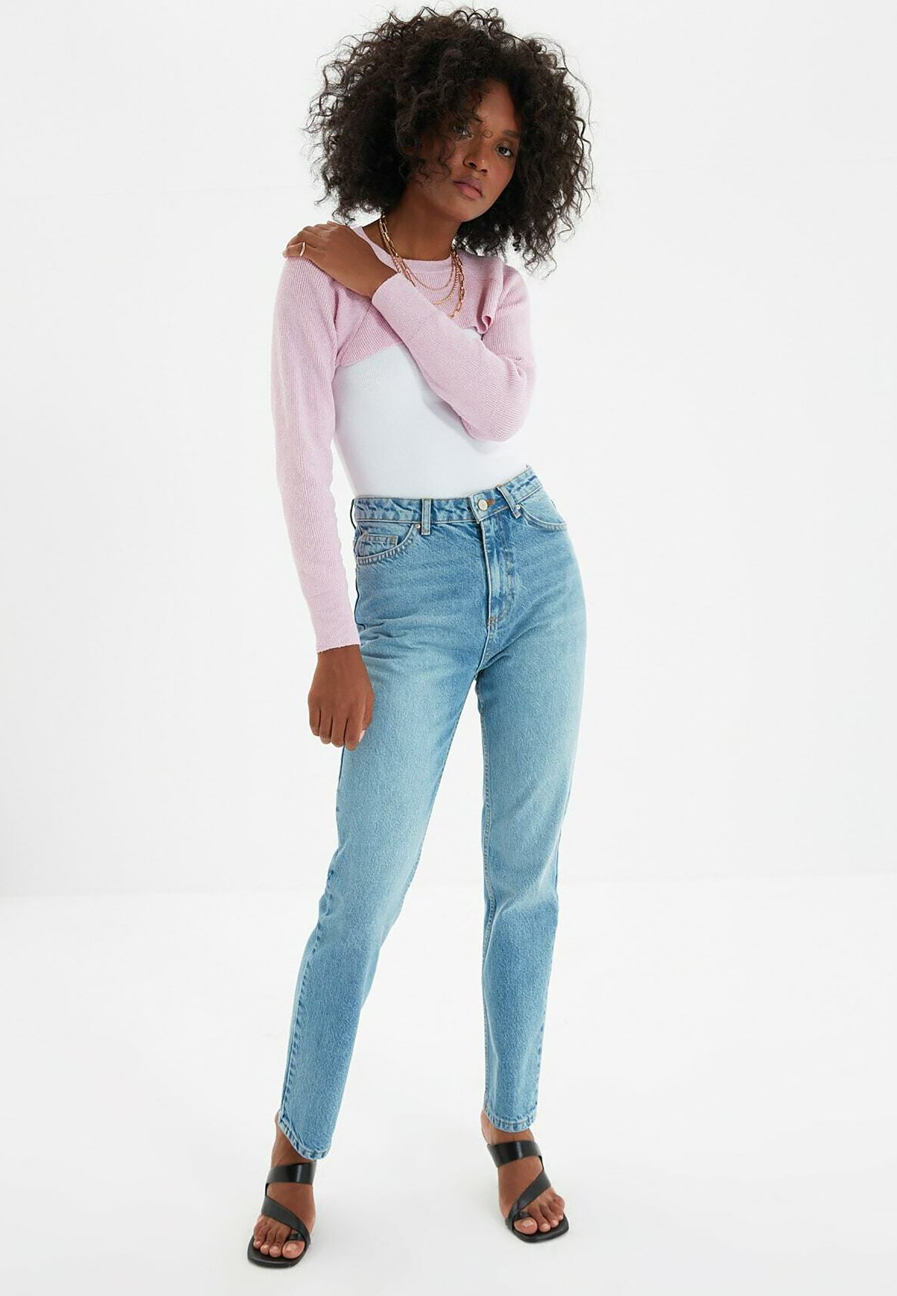 Trendyol Straight leg jeans - blue 