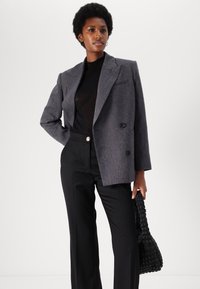 Malina JILL DOUBLE BREASTED - Blazer - grey fishbone