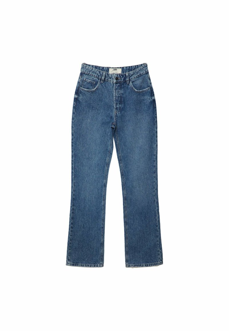 Stradivarius Flared Jeans blauw denim/bluedenim Stradivarius Flared Jeans blauw denim/bluedenim