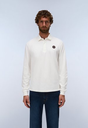 Napapijri, BADGE LS - Poloshirts - white heron
