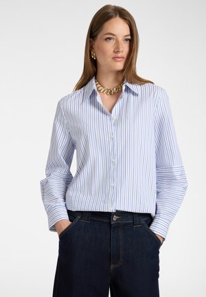 Elena Mirò, CAMICIA A RIGHE - Button-down blouse - azzurro
