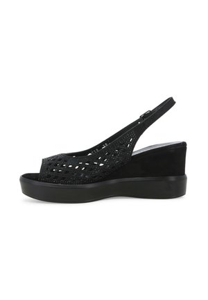 Sandali con plateau - nero