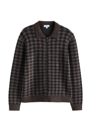 Next REGULAR FIT CHECK - Kardigán - brown