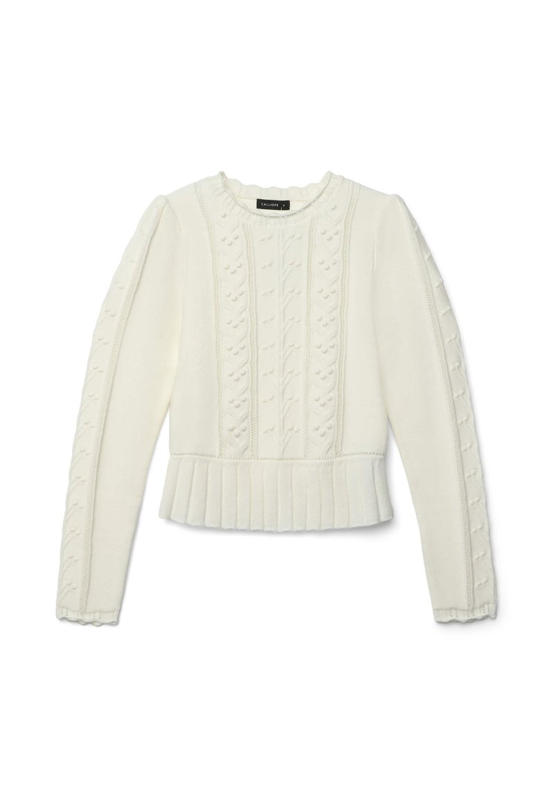 Calliope CON LAVORAZIONE - Strickpullover - bianco lana