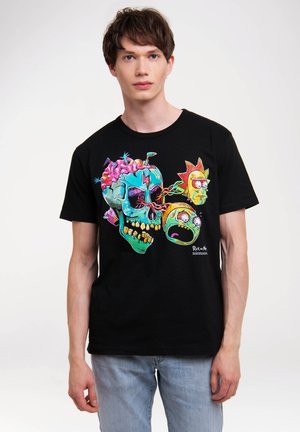 RICK & MORTY  EYEBALL SKULL - Print T-shirt - schwarz