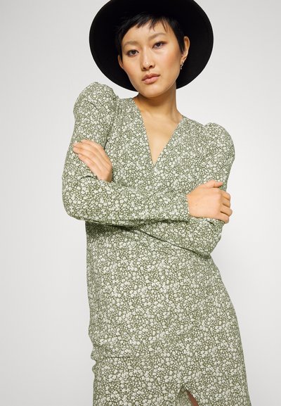 DESIGNERS REMIX HAWAII MIDI DRESS - Φόρεμα ημέρας - khaki