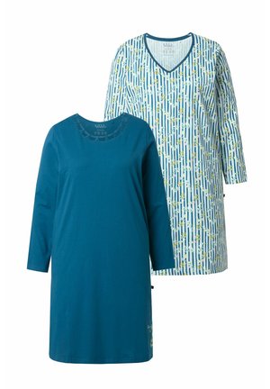 BIG 2ER-PACK RUNDHALS/HERZAUSSCHNITT LANGARM - Vestido ligero - petrol