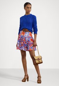 Lauren Ralph Lauren VERHRAY A LINE - A-line skjørt - white/multi-colored