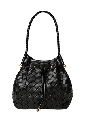 TWINSET SECCHIELLO CHIUSO CON COULISSE EFFETTO INTRECCIATO - Borsa a mano - nero