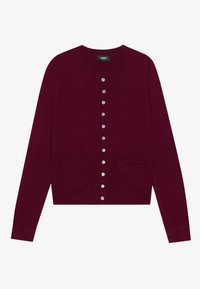 KNIT CARDIGAN CASHMERE - Casaco de malha - burgundy