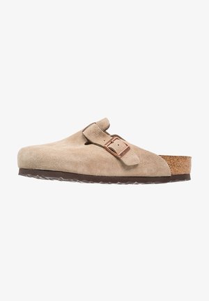 Birkenstock BOSTON SOFT FOOTBED - Pantolette flach - taupe
