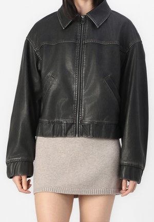 Veste en similicuir - black