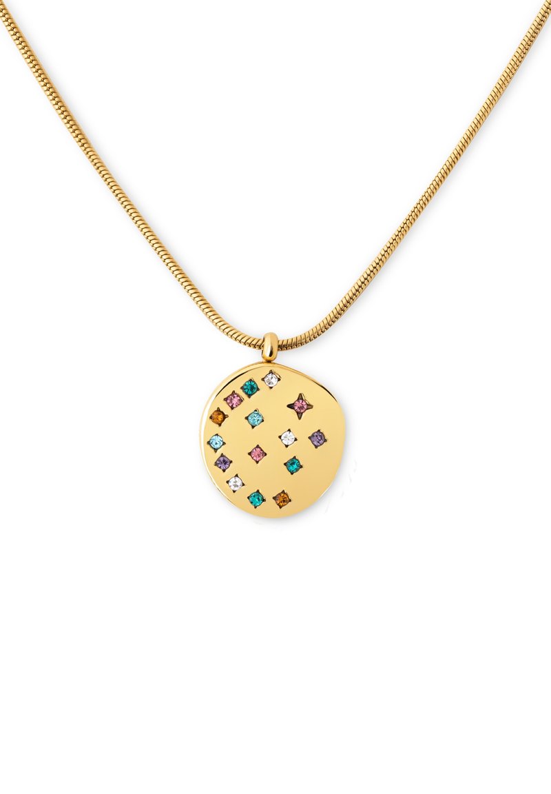 SINGULARU - Collana Bubbles. Ottone con Finitura Placcata Oro 18 Kt. Catena a Lunghezza Regolabile 45 cm. Gioielli da Donna