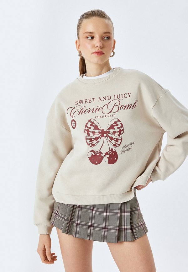 PRINTED - Sweatshirt - beige