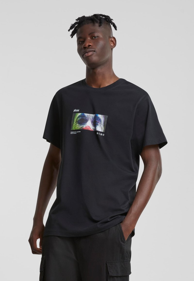 Mister Tee PLEASE  - Print T-shirt - black