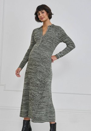 Seraphine, MATERNITY PREMIUM & NURSING FIT & FLARE KNIT DRESS - Jumper dress - khaki green