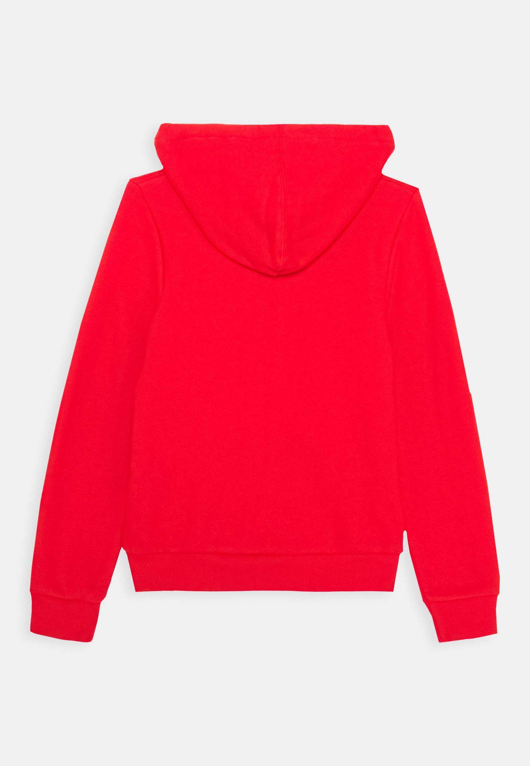 bright red zip up hoodie