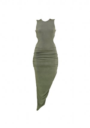 WAL G., MARIE BACKLESS ASYMMETRIC DRESS - Ένδυση για ειδικές περιστάσεις - khaki green