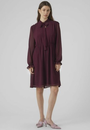 Vero Moda Curve VMCABA BUTTON ROLLNECK DRESS - Gebreide jurk - black
