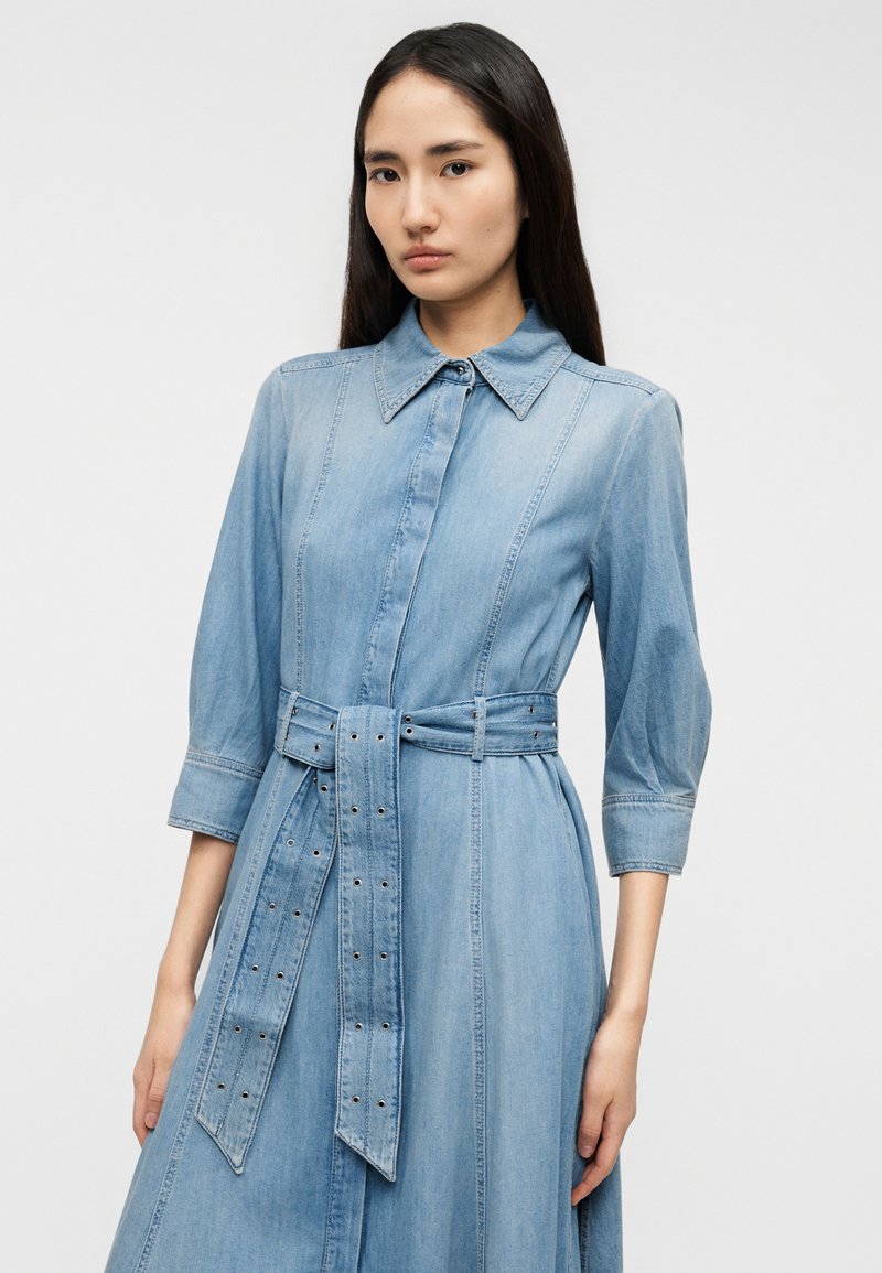 white christmas dresses Marella CABINA Denim Mini Dress 24132210542 Col 001 – Izzi of Baslow