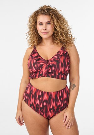 Spodnji deli kopalk - blurry cerise aop