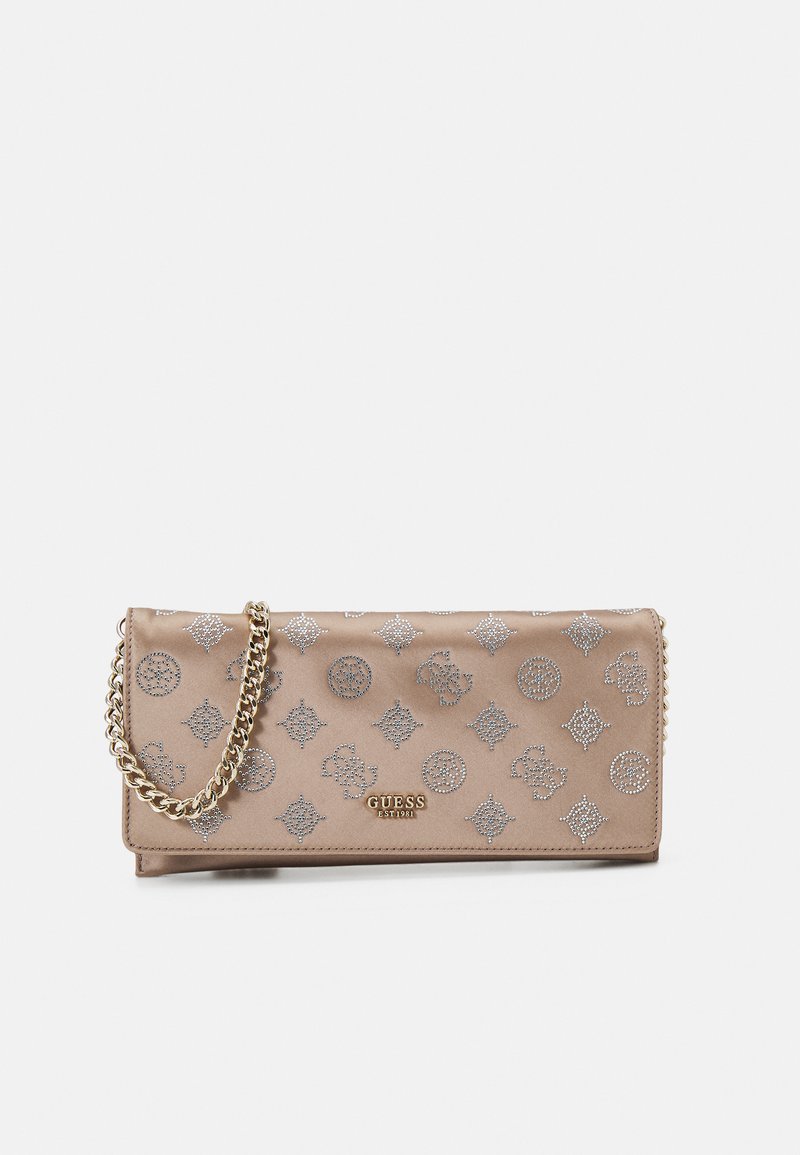 Guess GILDED GLAMOUR CLUTCH Pochette champagne/écru ZALANDO.FR