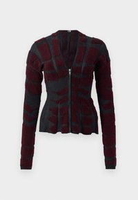 TIGERS EYE SLASH JACKET - Blazer - grey/bordeaux