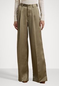 Lauren Ralph Lauren - SATIN CHARMEUSE WIDE LEG PANT - Trousers - madison tan Thumbnail Image 1