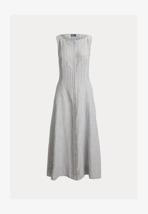 Polo Ralph Lauren, STRIPED PANELED LINEN DRESS - Robe chemise - blue