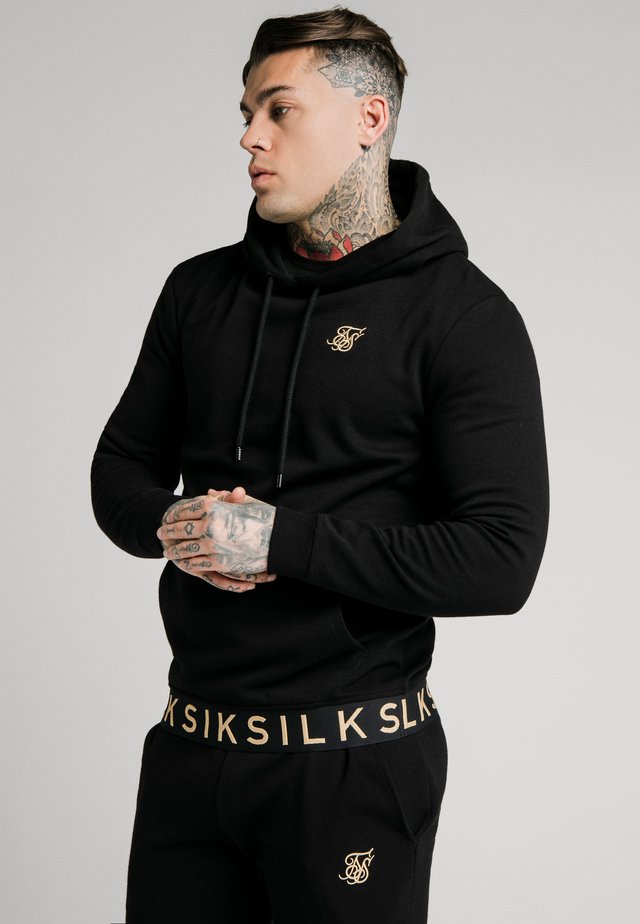 ELASTIC JACQUARD OVERHEAD HOODIE - Sweat à capuche - black