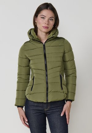 PADDED WITH COLLAR - Chaqueta de invierno - kaki   khaki