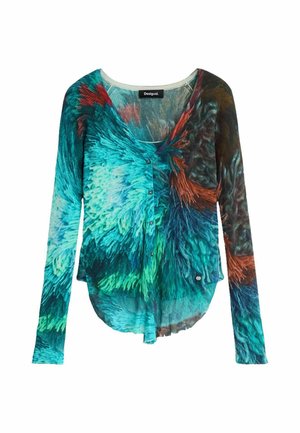 Desigual, LONG PRINTED SWEATER M. C. LACROIX SET - Kardigán - blue