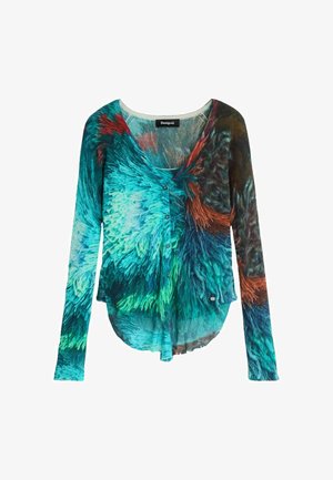 Desigual, LONG PRINTED SWEATER M. C. LACROIX SET - Kardigán - blue