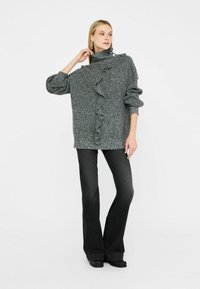 LIU JO WITH RUFFLES - Džemper - grey