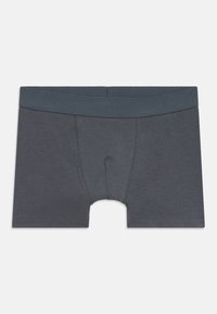 Herre boxer briefs, mørkegrå, lavet af blødt stof. Har et bredt, elastisk taljebånd og et tætsiddende design med en åbning foran.