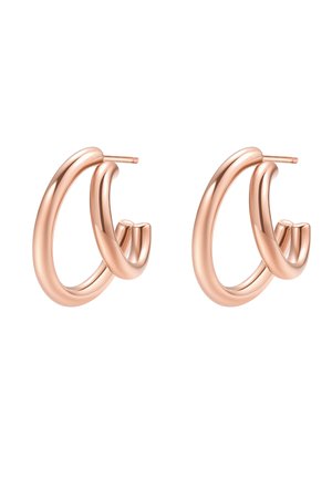 DOUBLE HOOP - Pendientes - rose gold-coloured