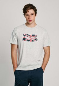 CLAG - Potiskana majica - light grey marl