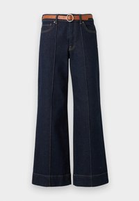 ONLMADISON WIDE LEG BELT - Wide leg - dark blue denim