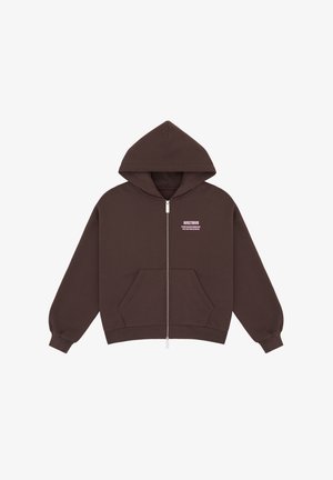 WRSTBHVR, WRSTBHVR ZIP JACKET STUDIO HOODED ZIP JACKET UNISEX - Sweat zippé - chocolate brown