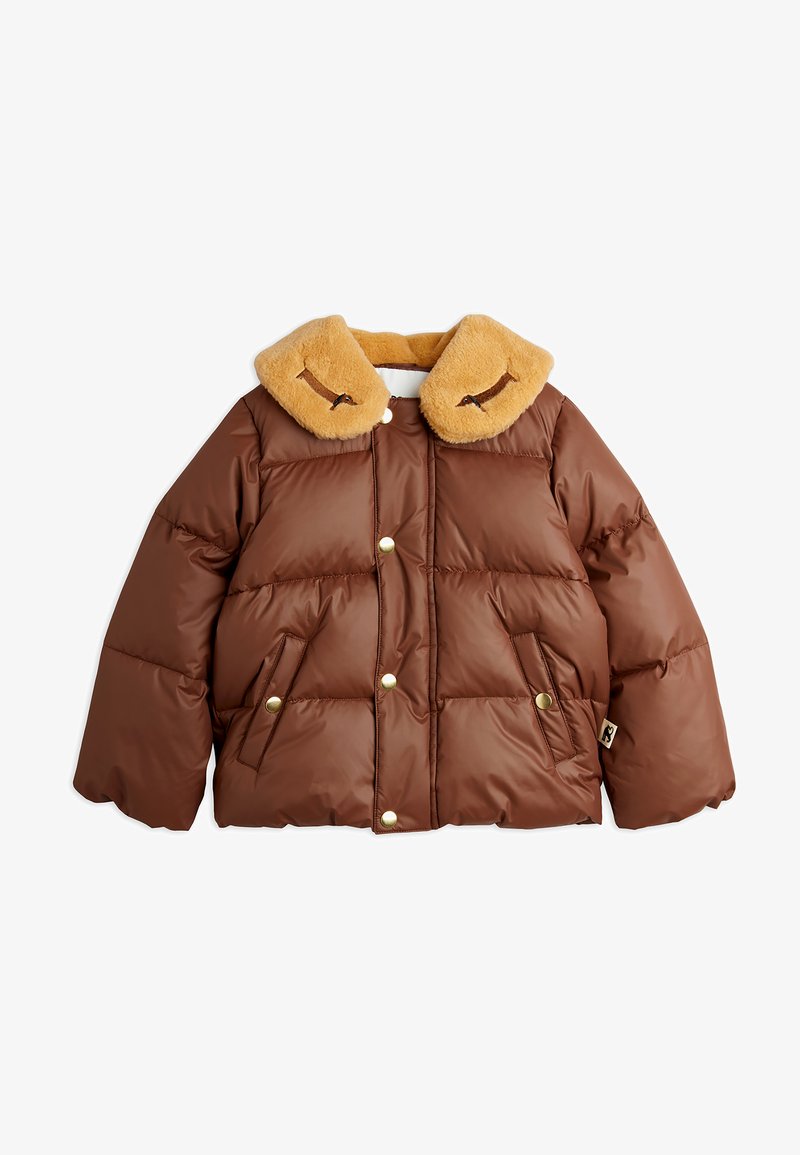 Mini Rodini DOG PUFFER JACKET UNISEX - Talvejope - brown