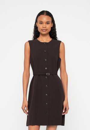 RUMA SHORT DRESS - Košilové šaty - black coffee