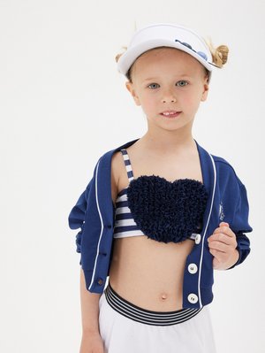 CUORE RIGHE - Bikini - bianco/blu