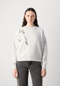 Scotch & Soda CHEST ARTWORK RELAXED - Sportinis megztinis - light grey melange